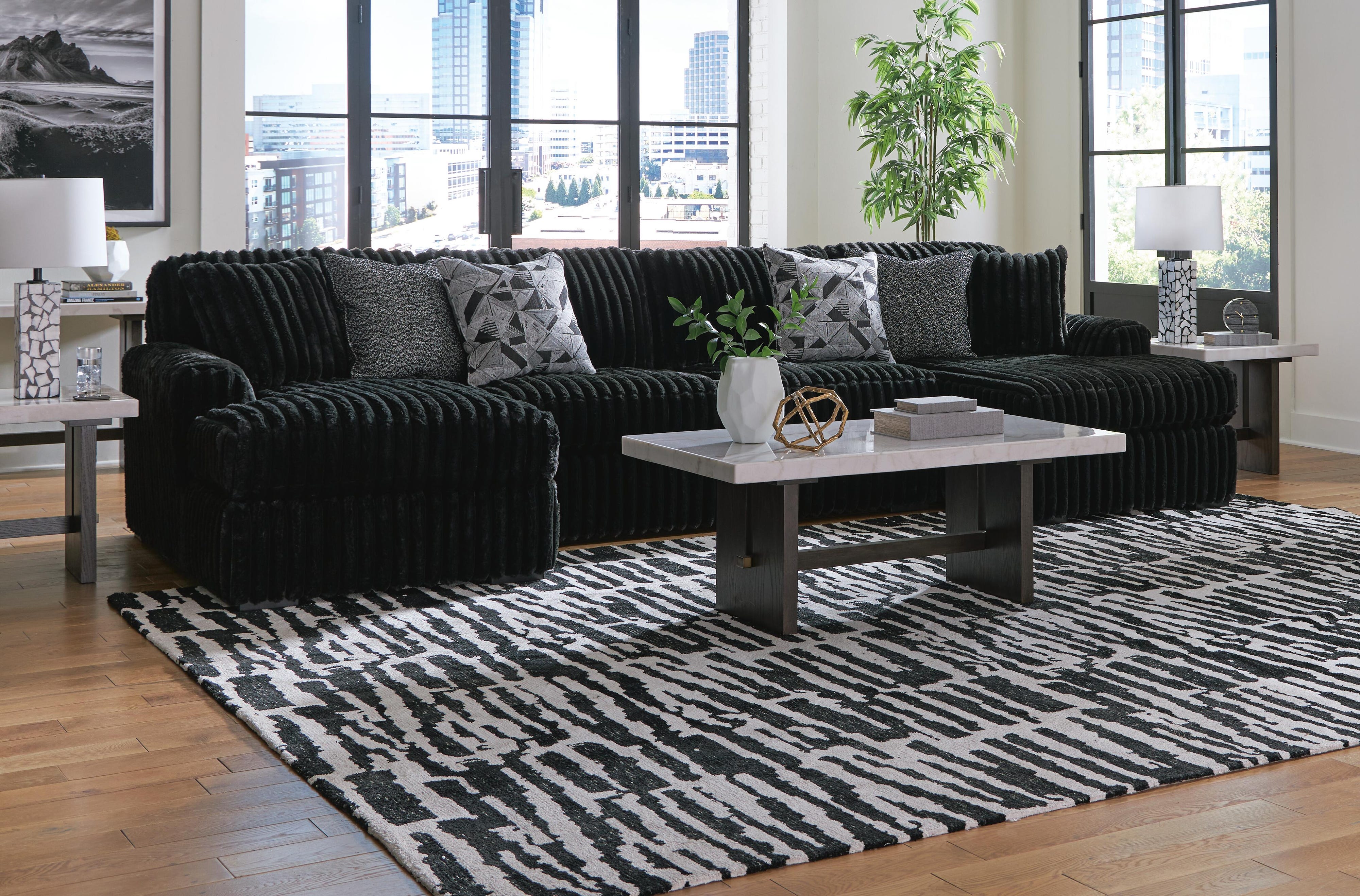 Midnight-Madness 3-Piece Sectional with Chaise