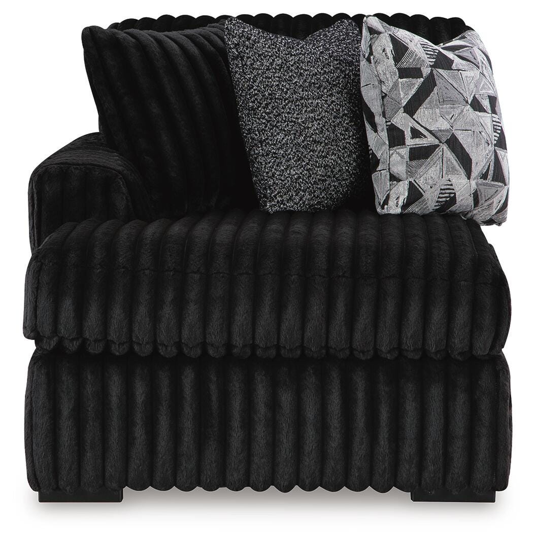Midnight-Madness 2-Piece Sectional and Ottoman