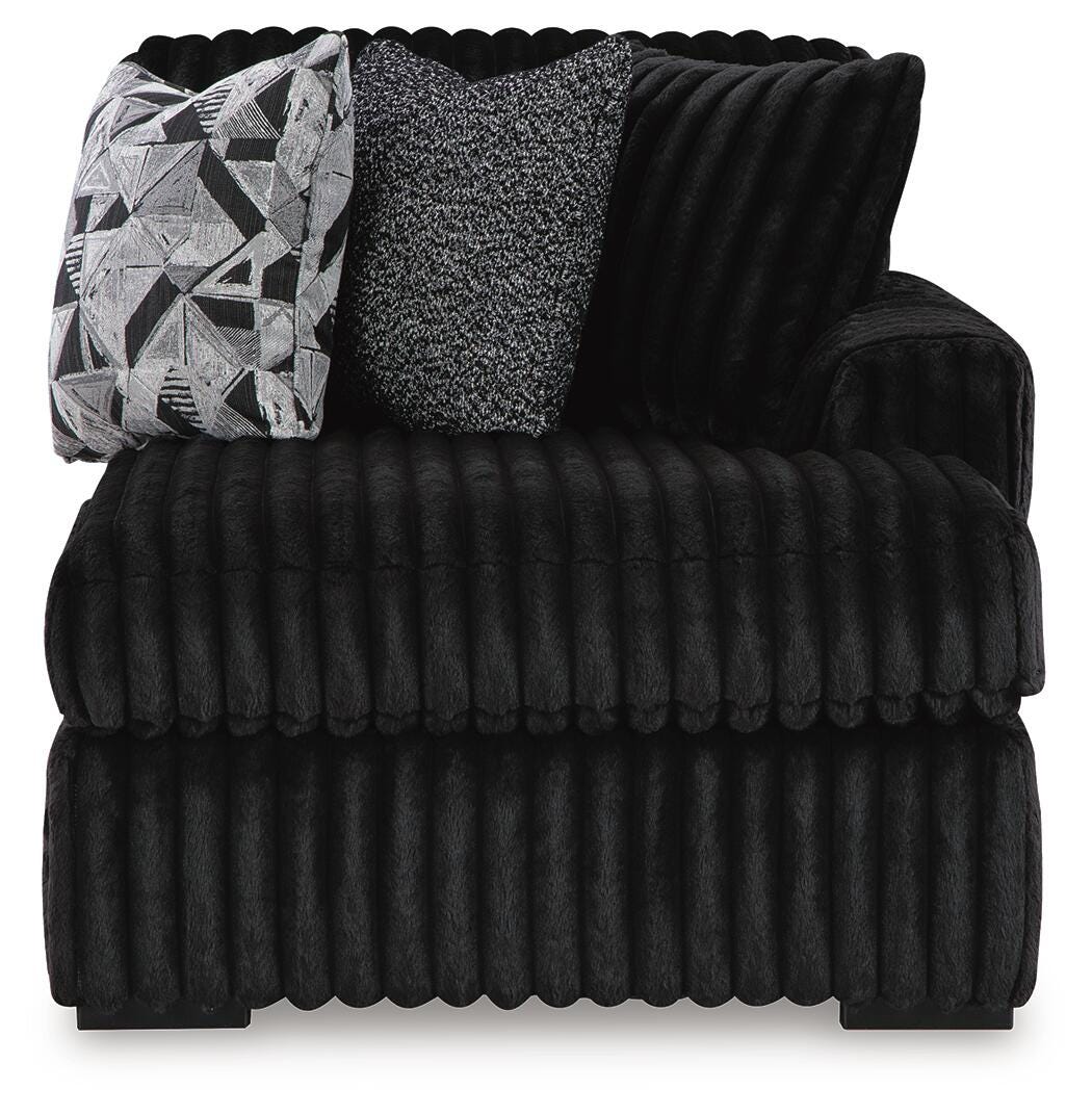 Midnight-Madness 2-Piece Sectional and Ottoman