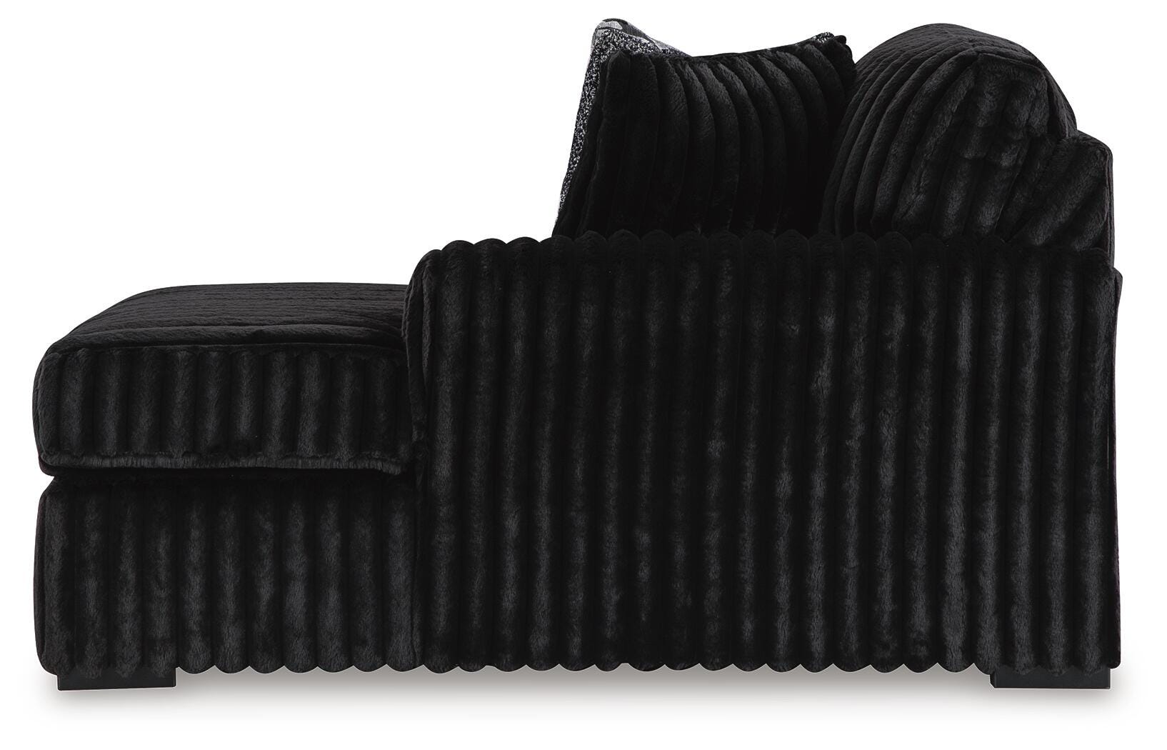 Midnight-Madness 4-Piece Sectional and Oversized Accent Ottoman