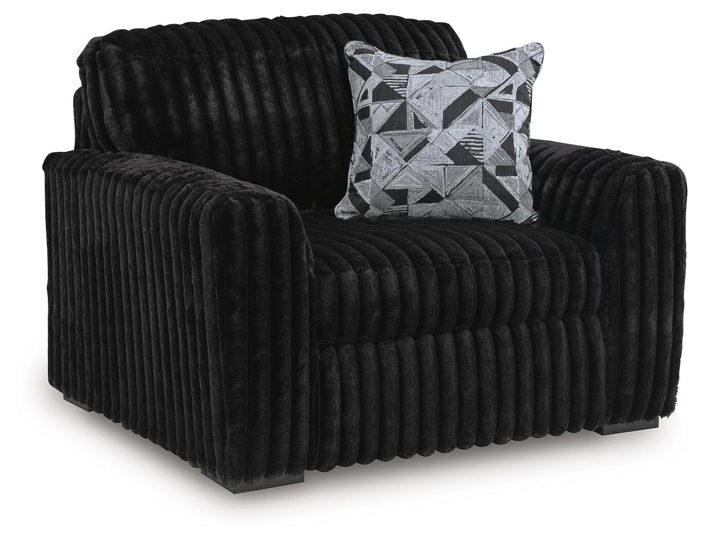 Midnight-Madness Oversized Chair and Ottoman