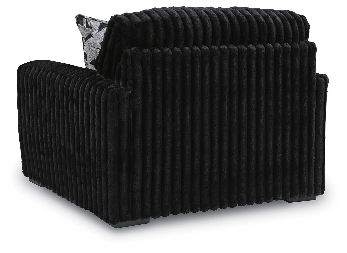 Midnight-Madness Oversized Chair and Ottoman