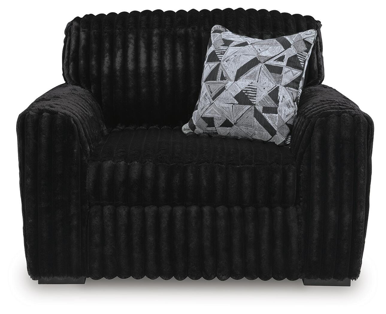 Midnight-Madness Oversized Chair and Ottoman