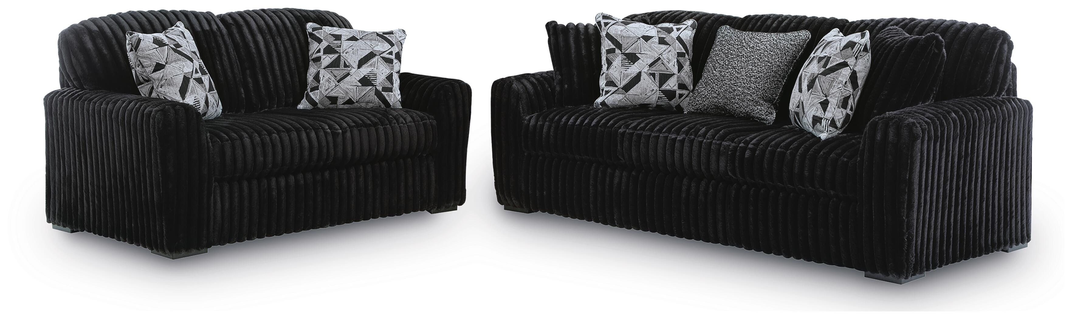 Midnight-Madness Sofa and Loveseat