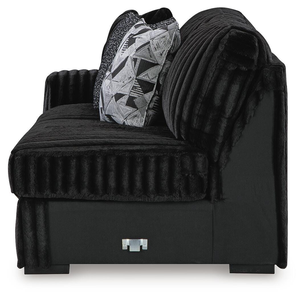 Midnight-Madness 2-Piece Sectional and Oversized Chaise