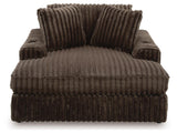 Midnight-Madness Loveseat, Oversized Chaise and Ottoman