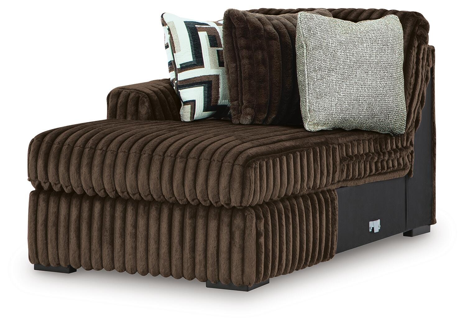 Midnight-Madness 3-Piece Double Chaise Sectional and Ottoman