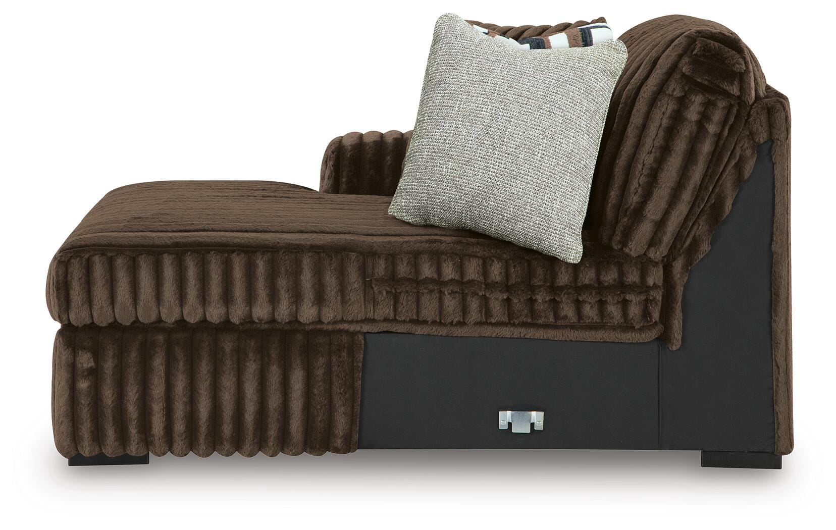 Midnight-Madness 3-Piece Double Chaise Sectional and Ottoman