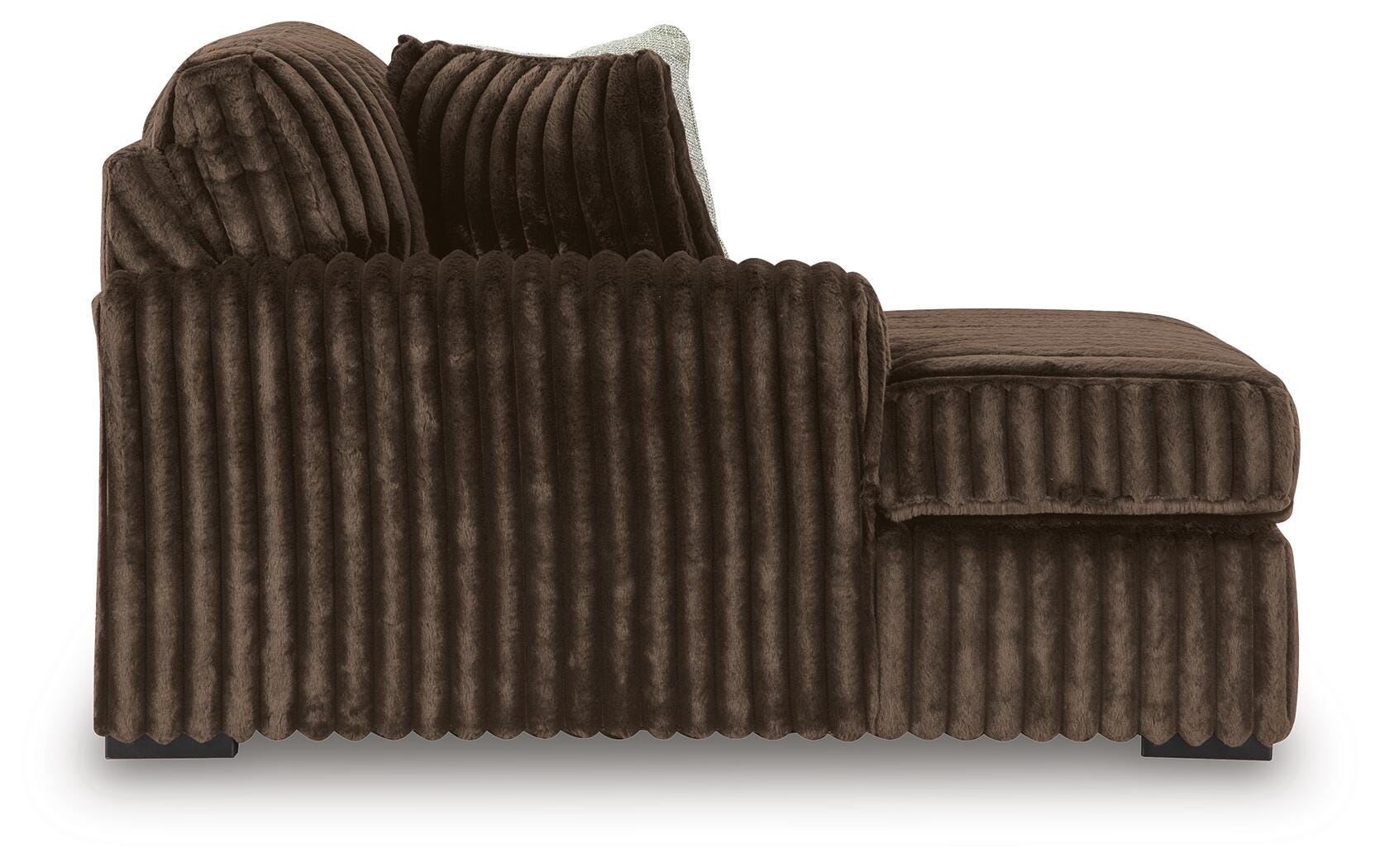 Midnight-Madness 3-Piece Double Chaise Sectional and Ottoman