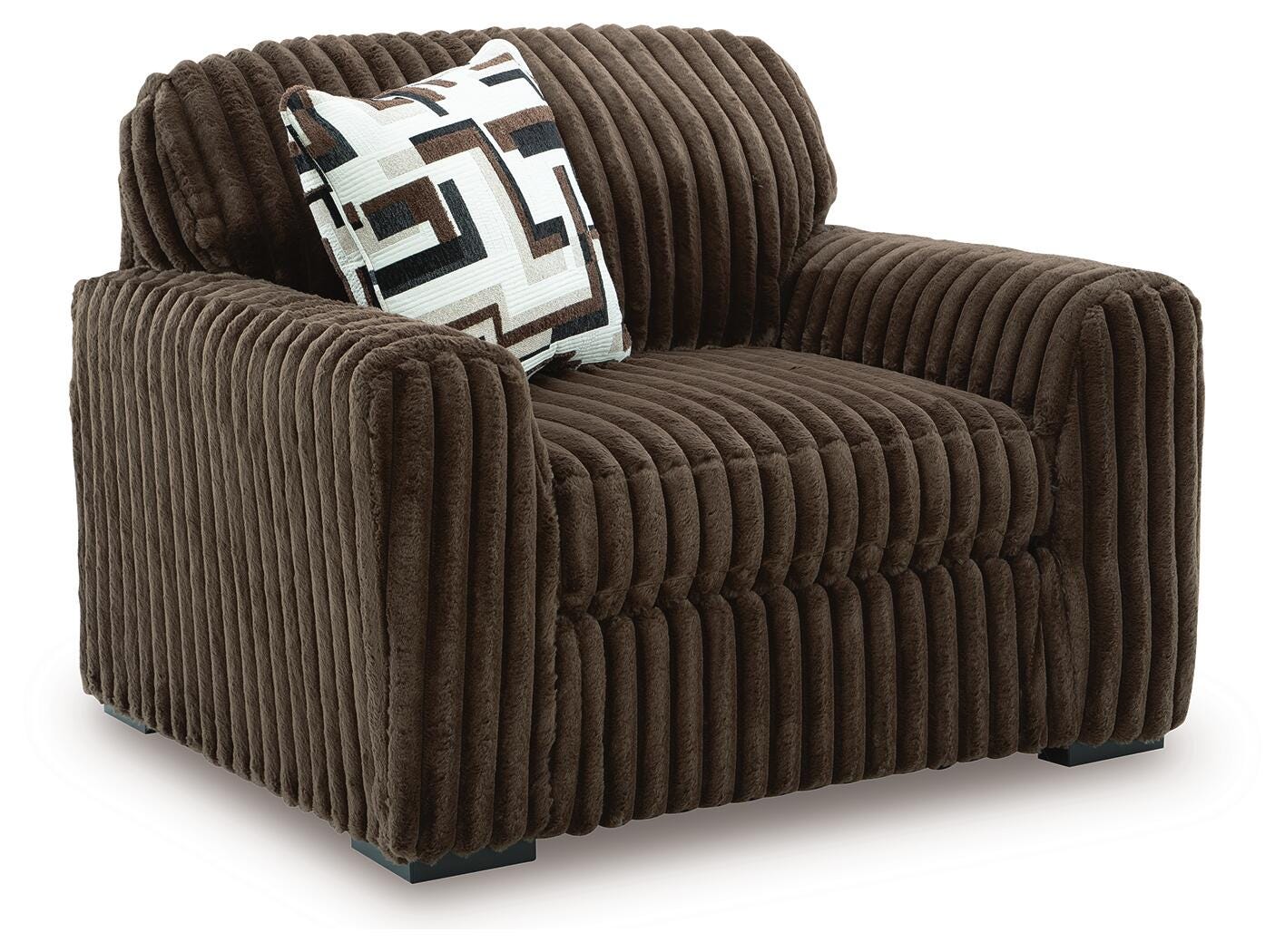 Midnight-Madness 4-Piece Sectional with Chaise, Oversized Chair and Ottoman