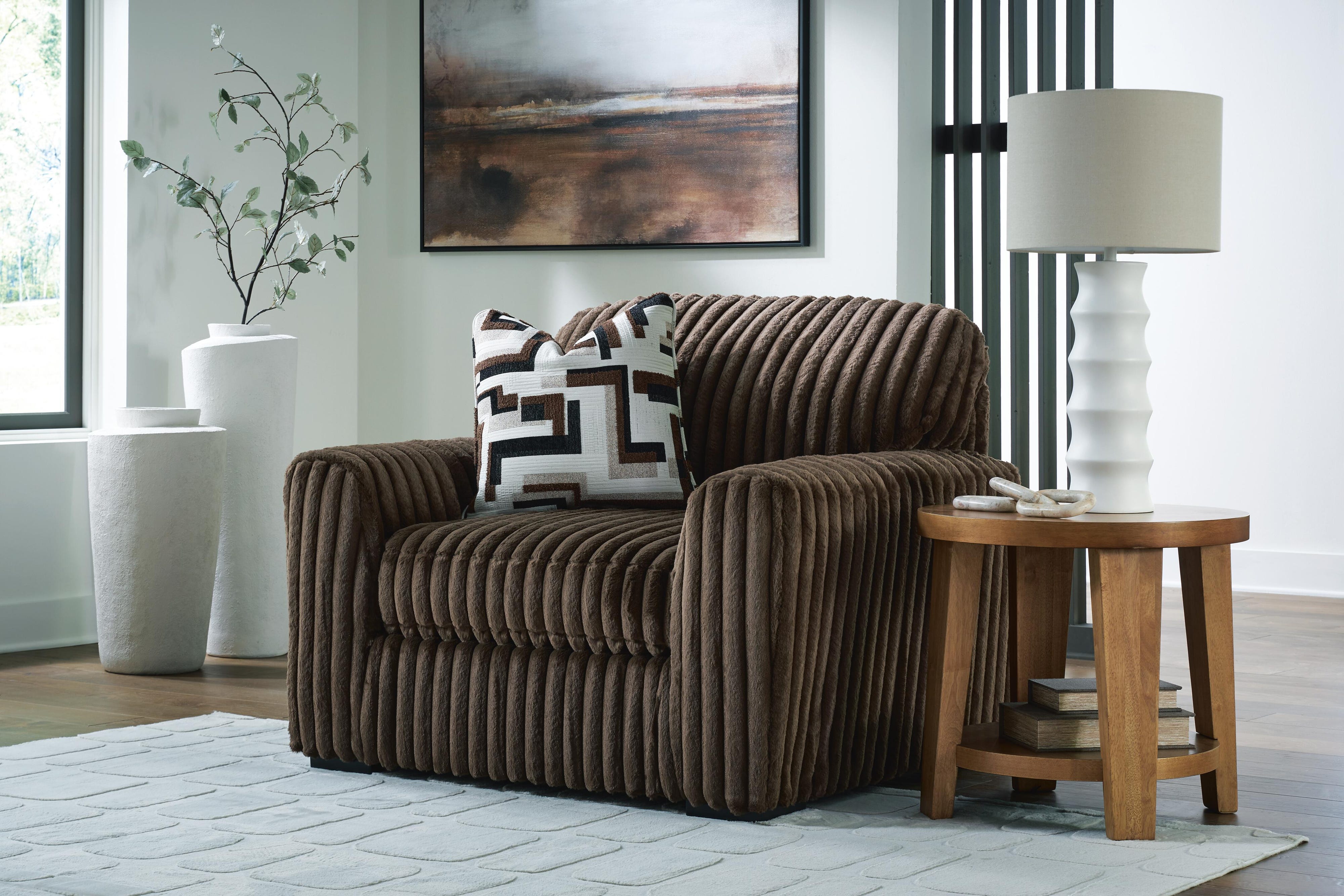 Midnight-Madness 4-Piece Sectional with Chaise, Oversized Chair and Ottoman