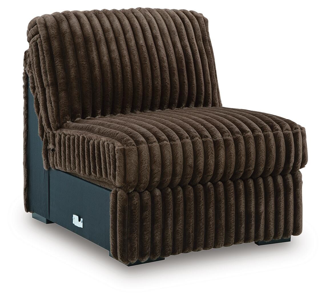 Midnight-Madness 3-Piece Sectional, Oversized Chair and Ottoman