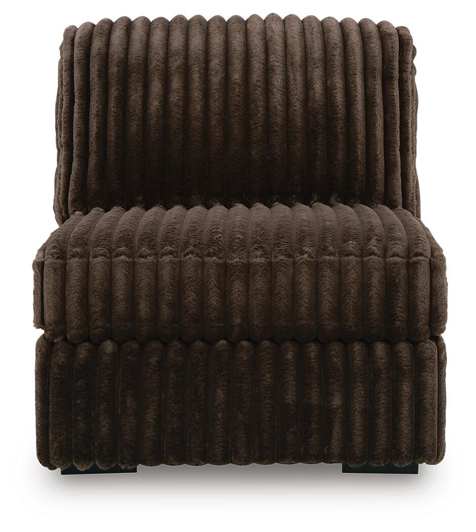 Midnight-Madness 3-Piece Sectional, Oversized Chair and Ottoman