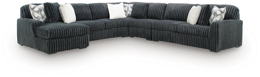Midnight-Madness 5-Piece Sectional with Chaise