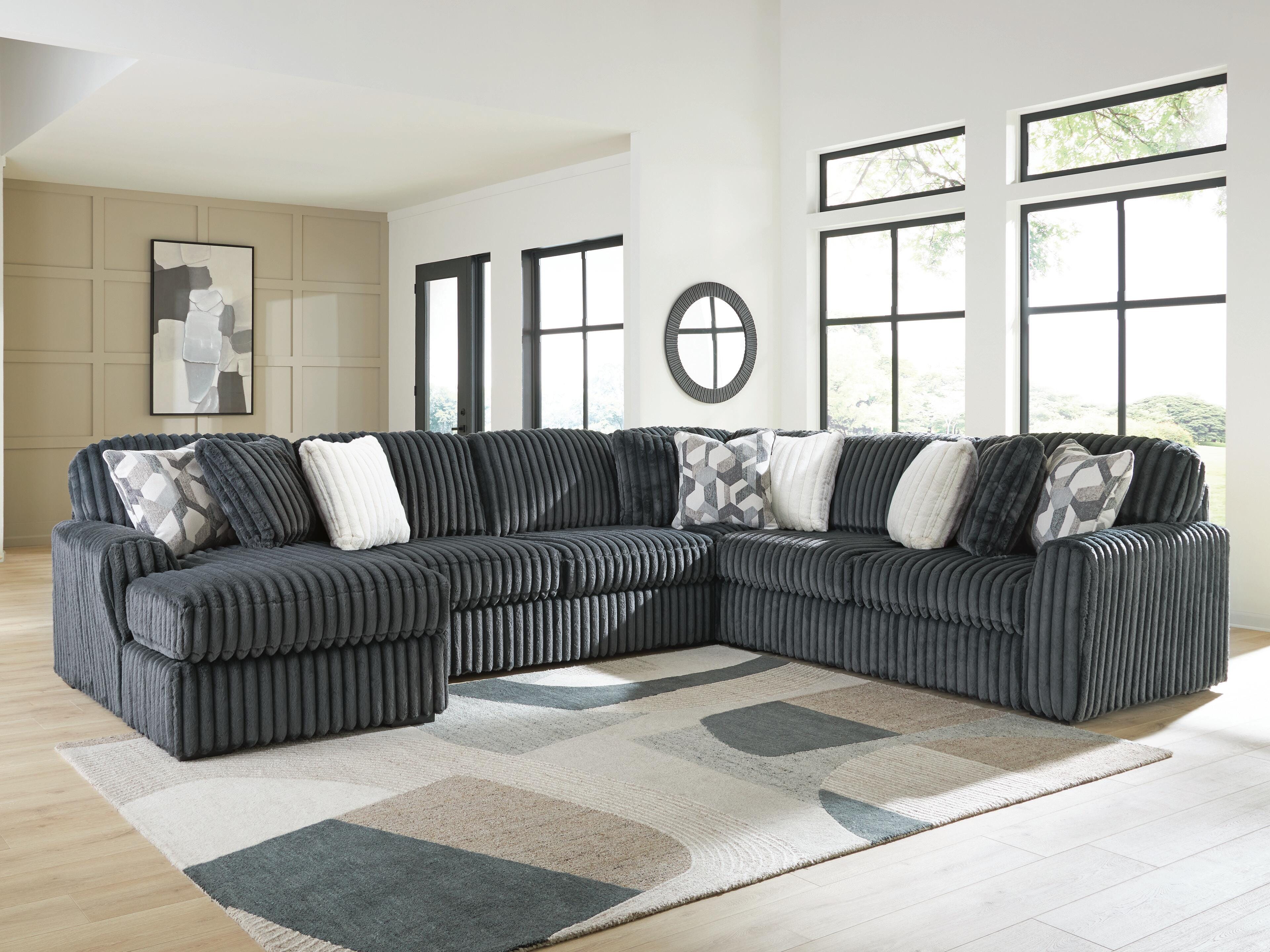 Midnight-Madness 4-Piece Sectional with Chaise