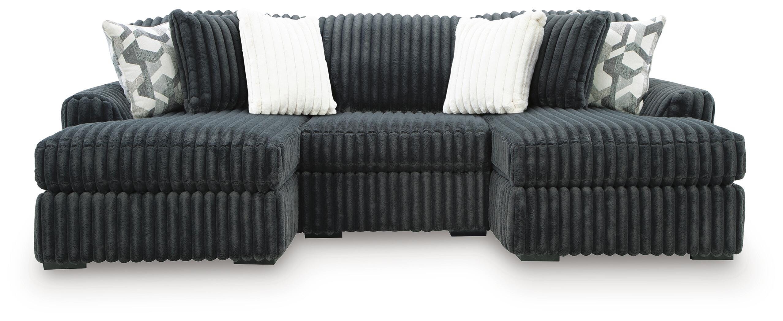 Midnight-Madness 3-Piece Double Chaise Sectional