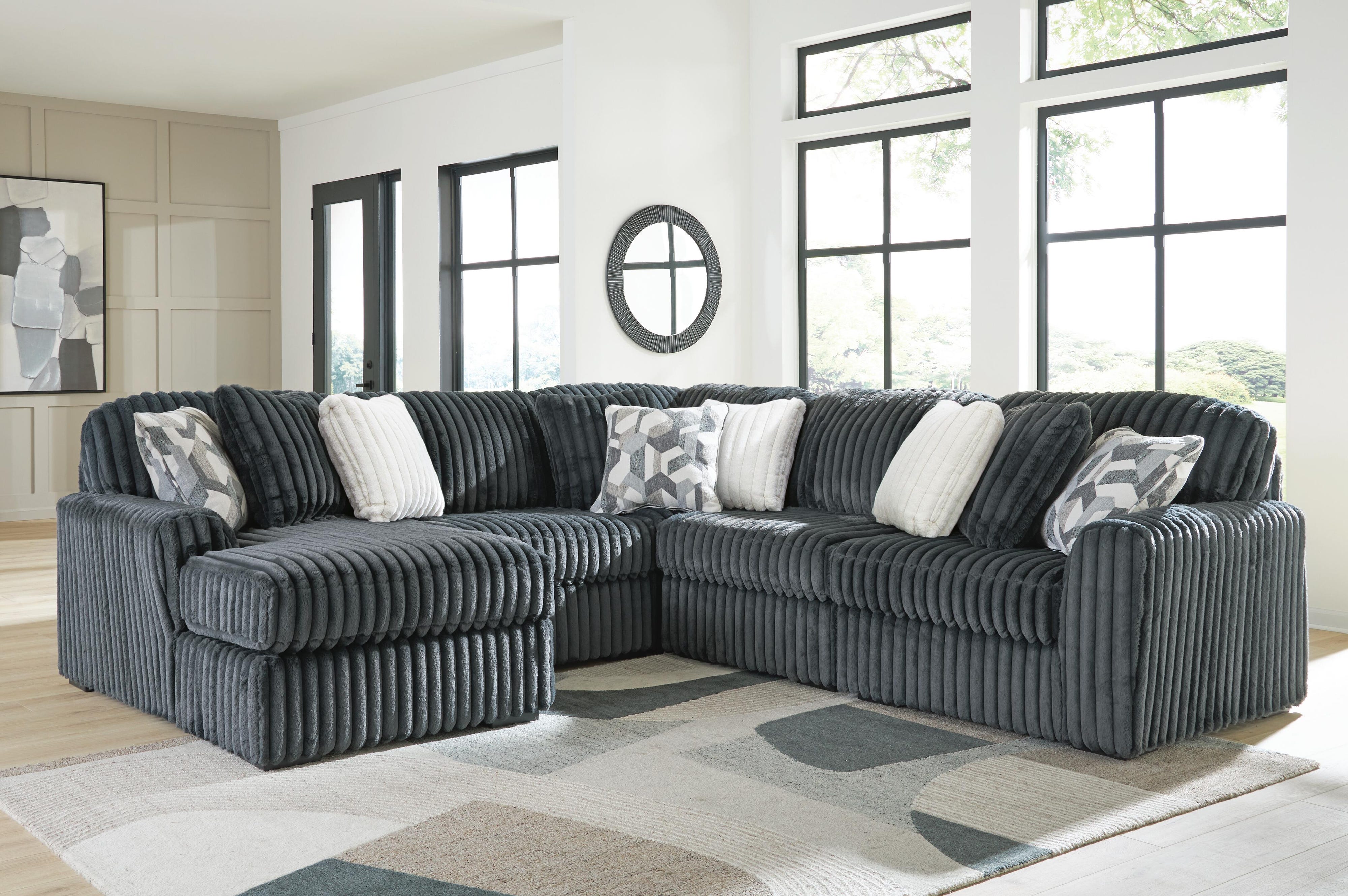 Midnight-Madness 5-Piece Sectional with Chaise