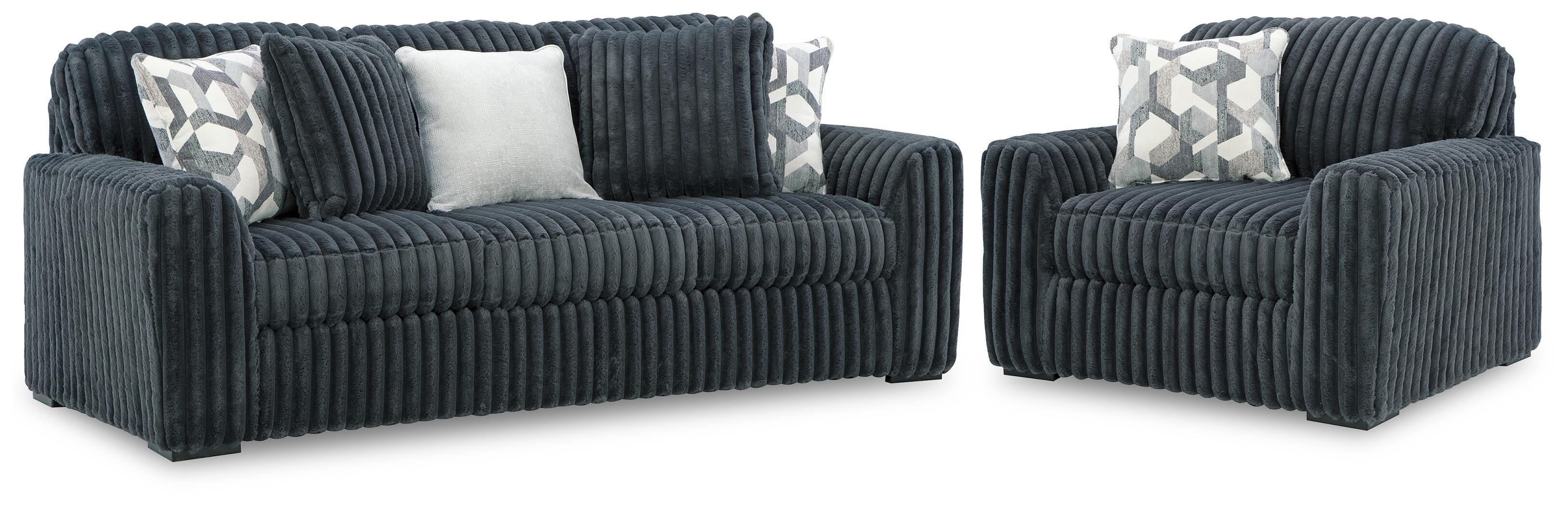 Midnight-Madness Sofa and Oversized Chair