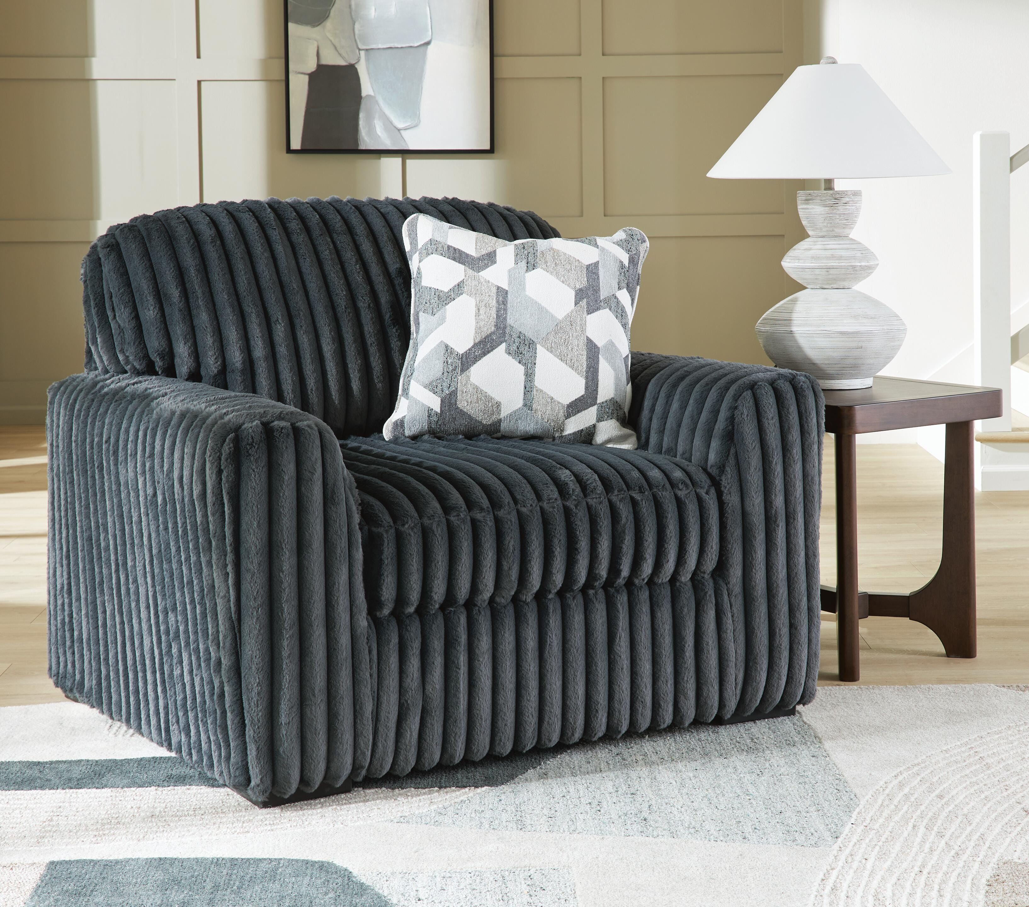 Midnight-Madness Sofa and Oversized Chair