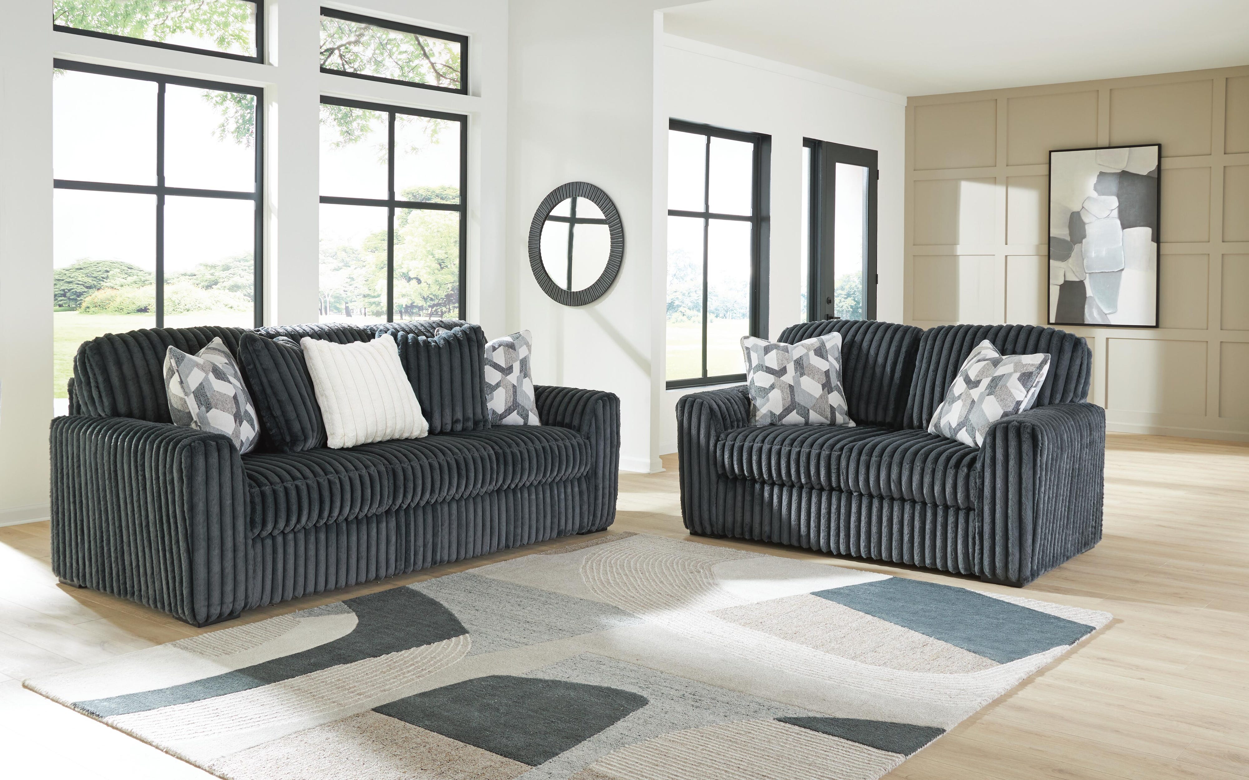 Midnight-Madness Sofa and Loveseat