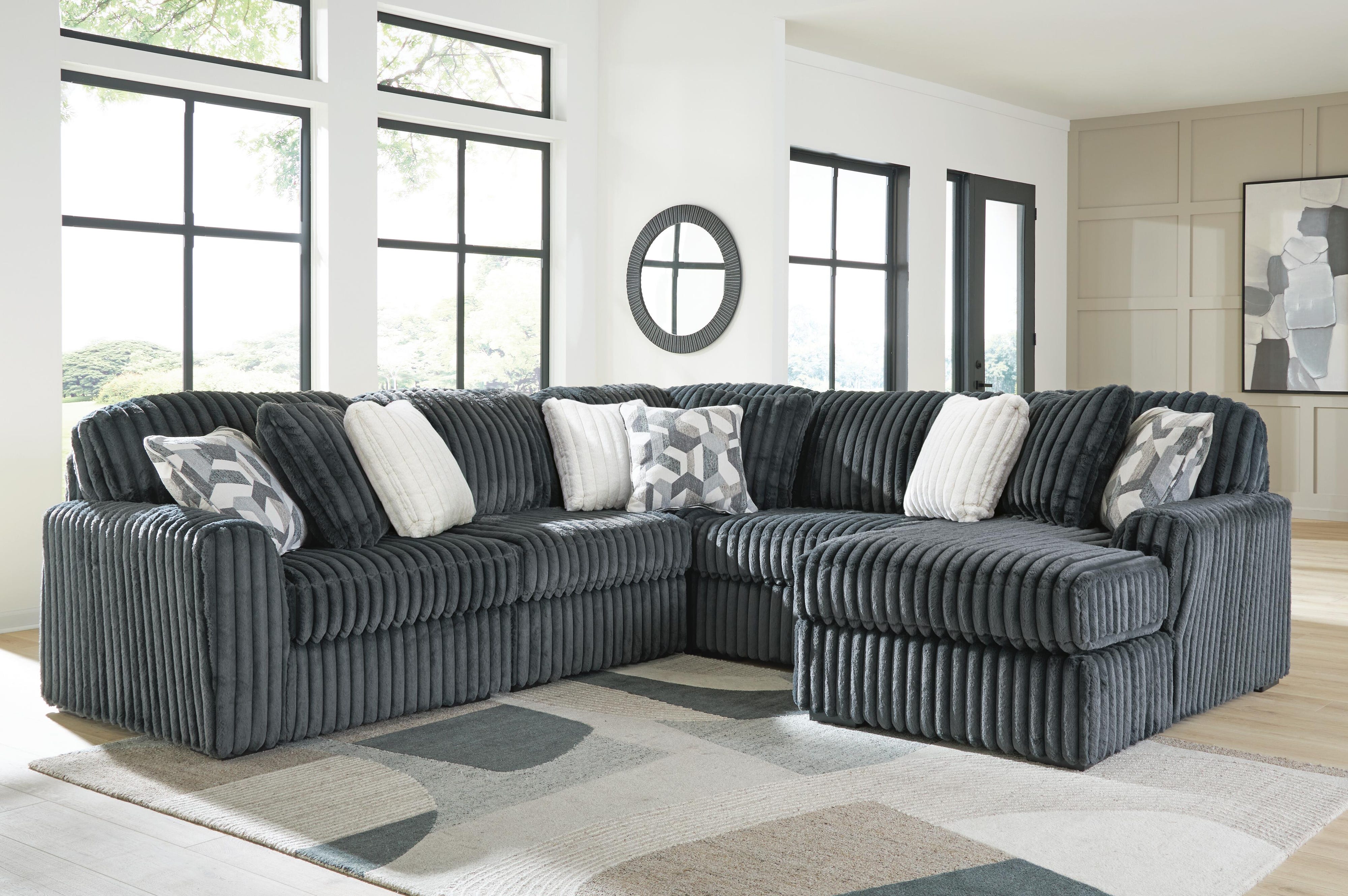 Midnight-Madness 5-Piece Sectional with Chaise