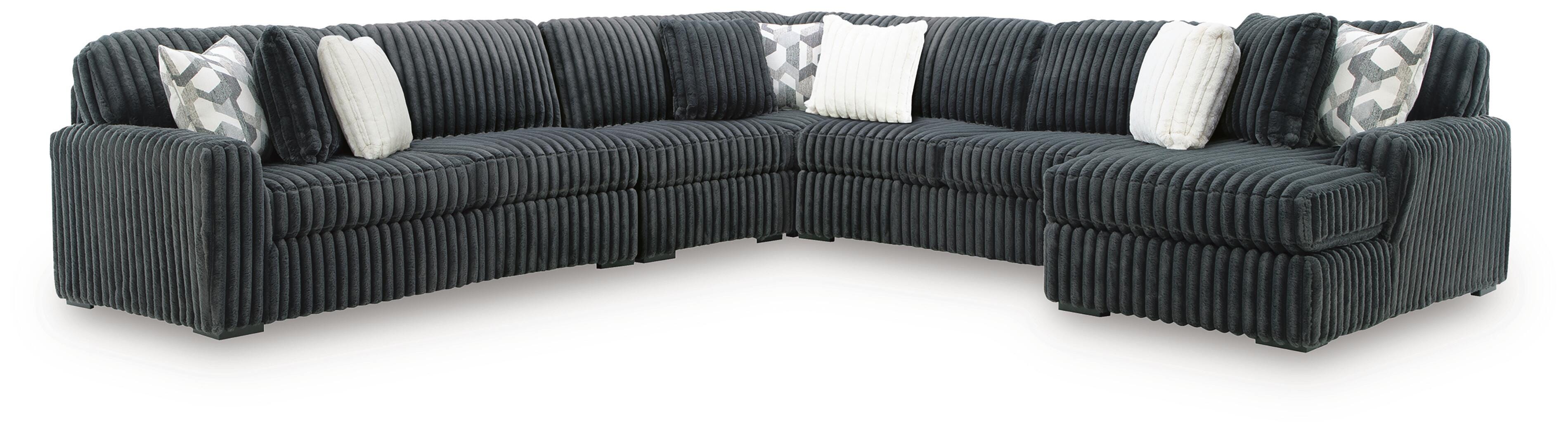 Midnight-Madness 5-Piece Sectional with Chaise