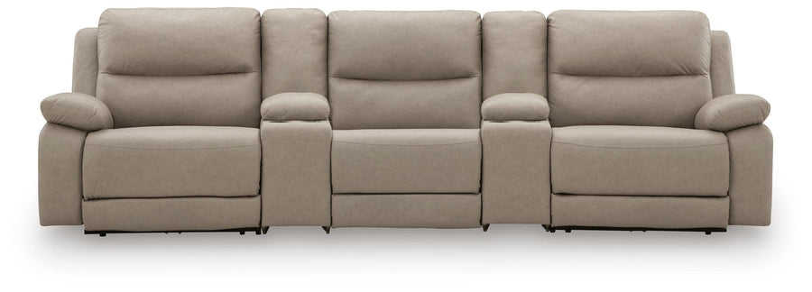 Narwhal Place 5-Piece Reclining Sectional with Storage Consoles
