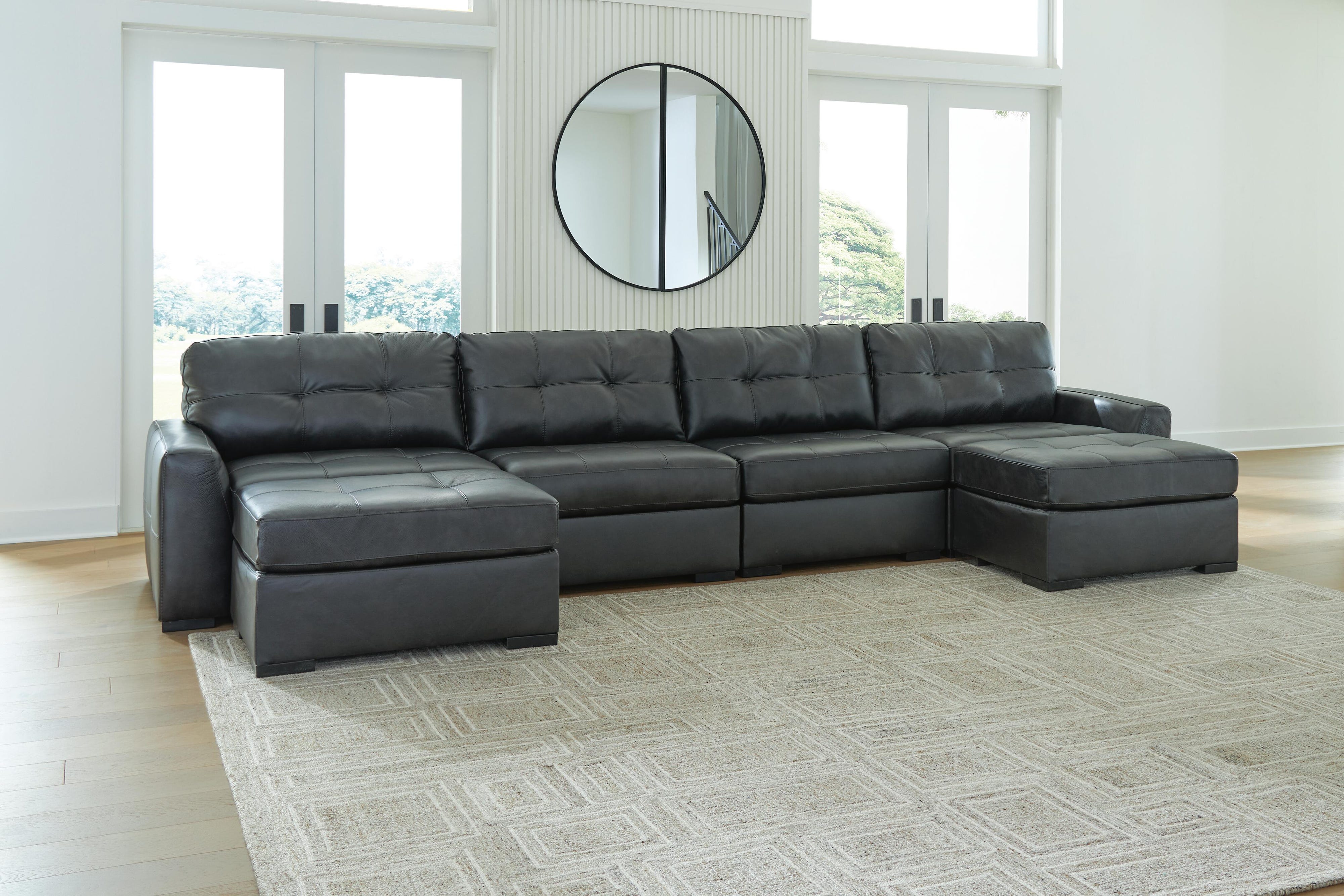Brindley Pier 4-Piece Sectional with Ottoman
