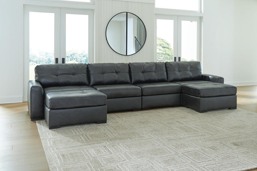 Brindley Pier 4-Piece Sectional with Ottoman