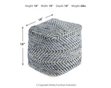 Chevron Pouf