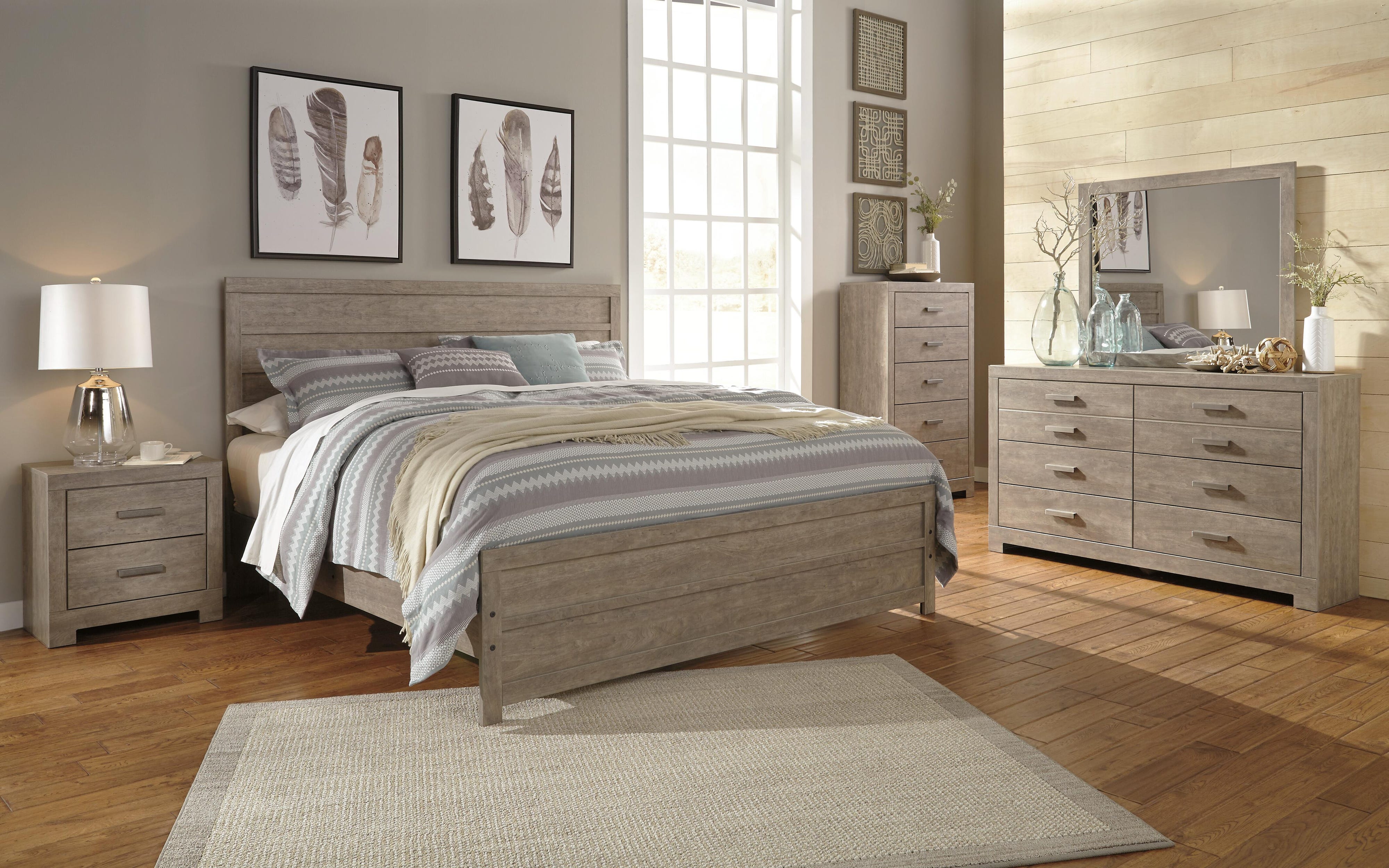 Culverbach Panel Bed, Dresser, Mirror, Chest and Nightstand
