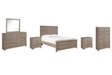 Culverbach Panel Bed, Dresser, Mirror, Chest and 2 Nightstands