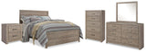 Culverbach Panel Bed, Dresser, Mirror, Chest and 2 Nightstands