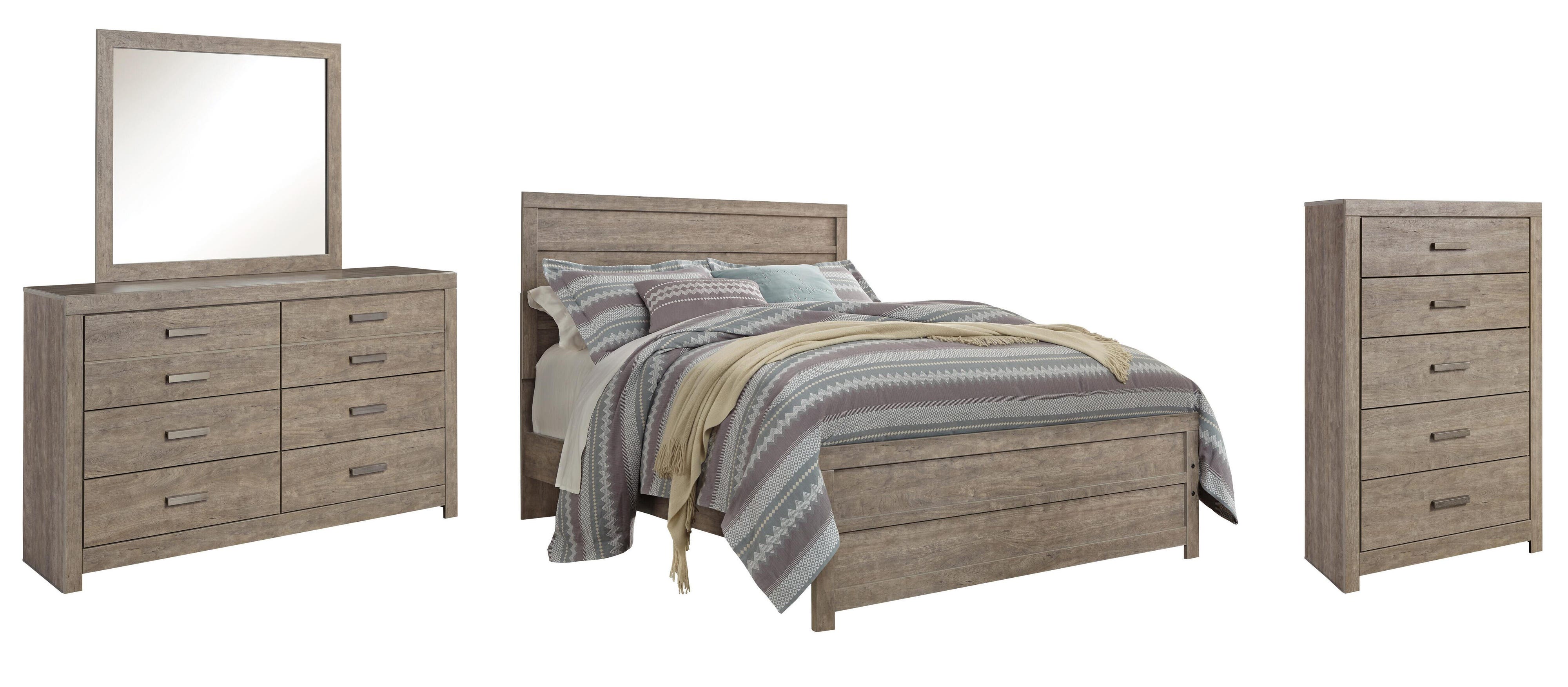 Culverbach Panel Bed, Dresser, Mirror and Chest