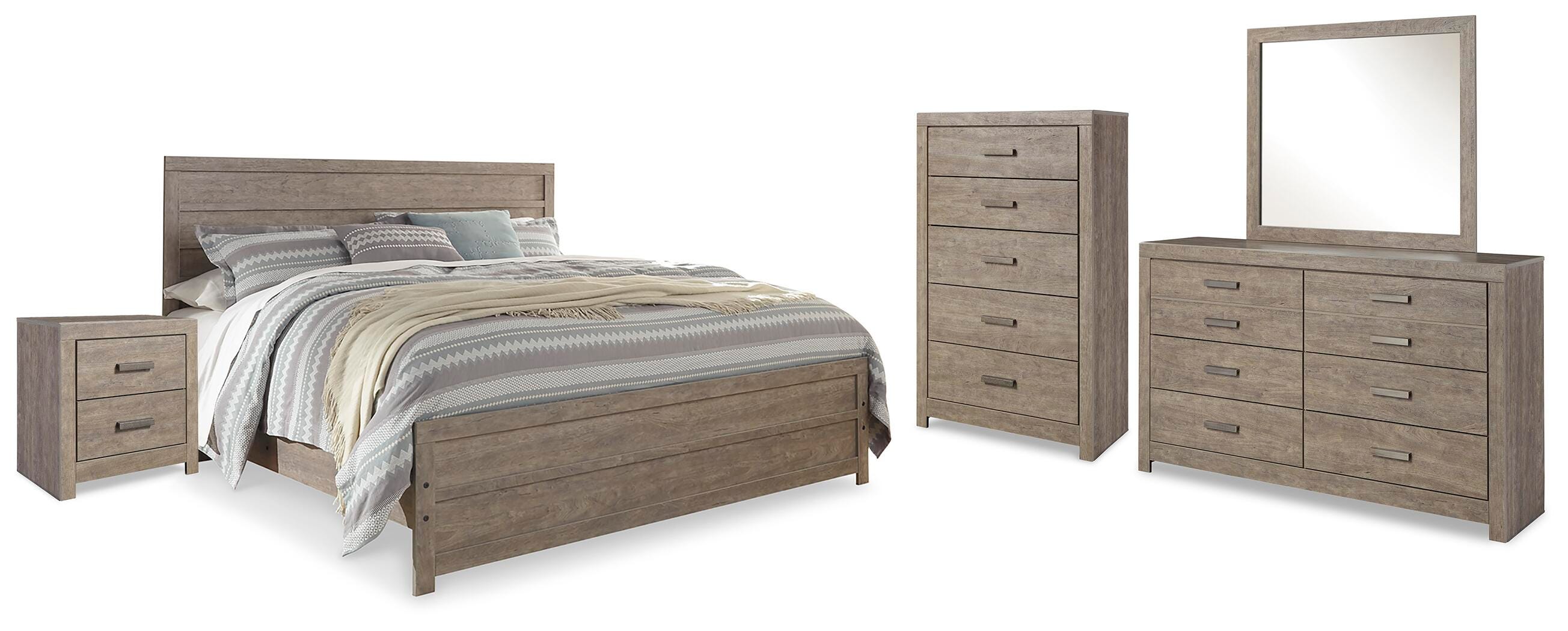 Culverbach Panel Bed, Dresser, Mirror, Chest and Nightstand