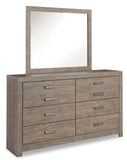 Culverbach Panel Bed with Mirrored Dresser and 2 Nightstands
