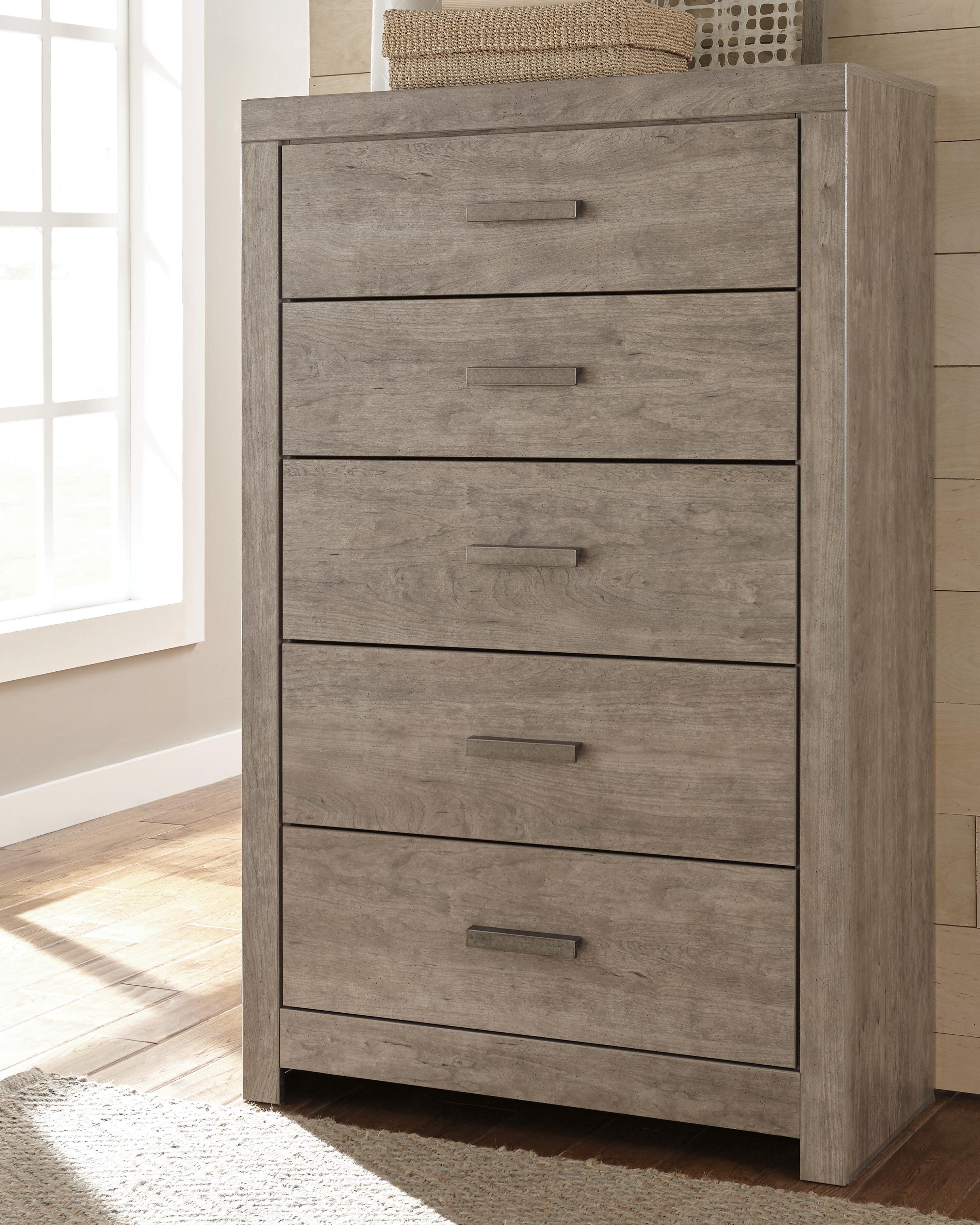 Culverbach Panel Bed, Dresser, Mirror, Chest and Nightstand