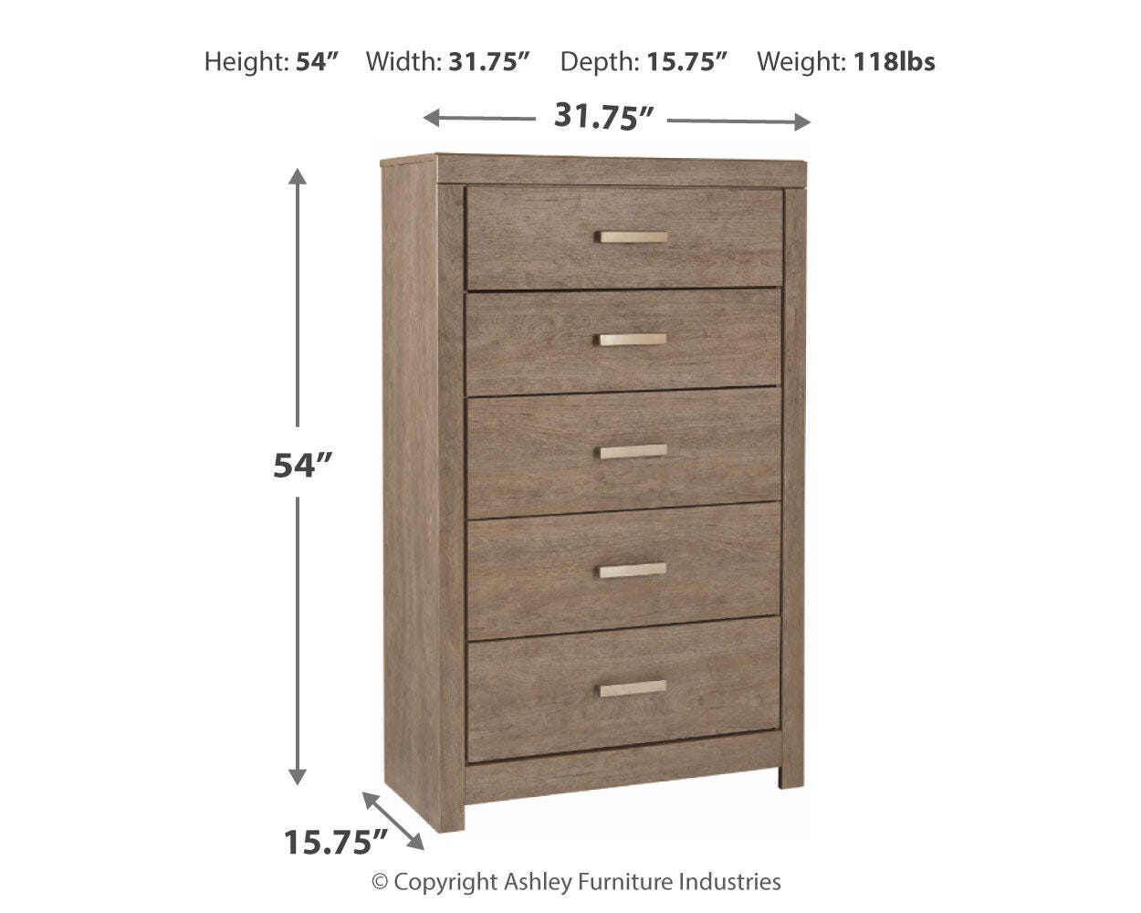Culverbach Panel Bed, Dresser, Mirror and Chest
