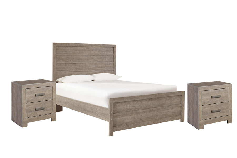 Culverbach Panel Bed with 2 Nightstands