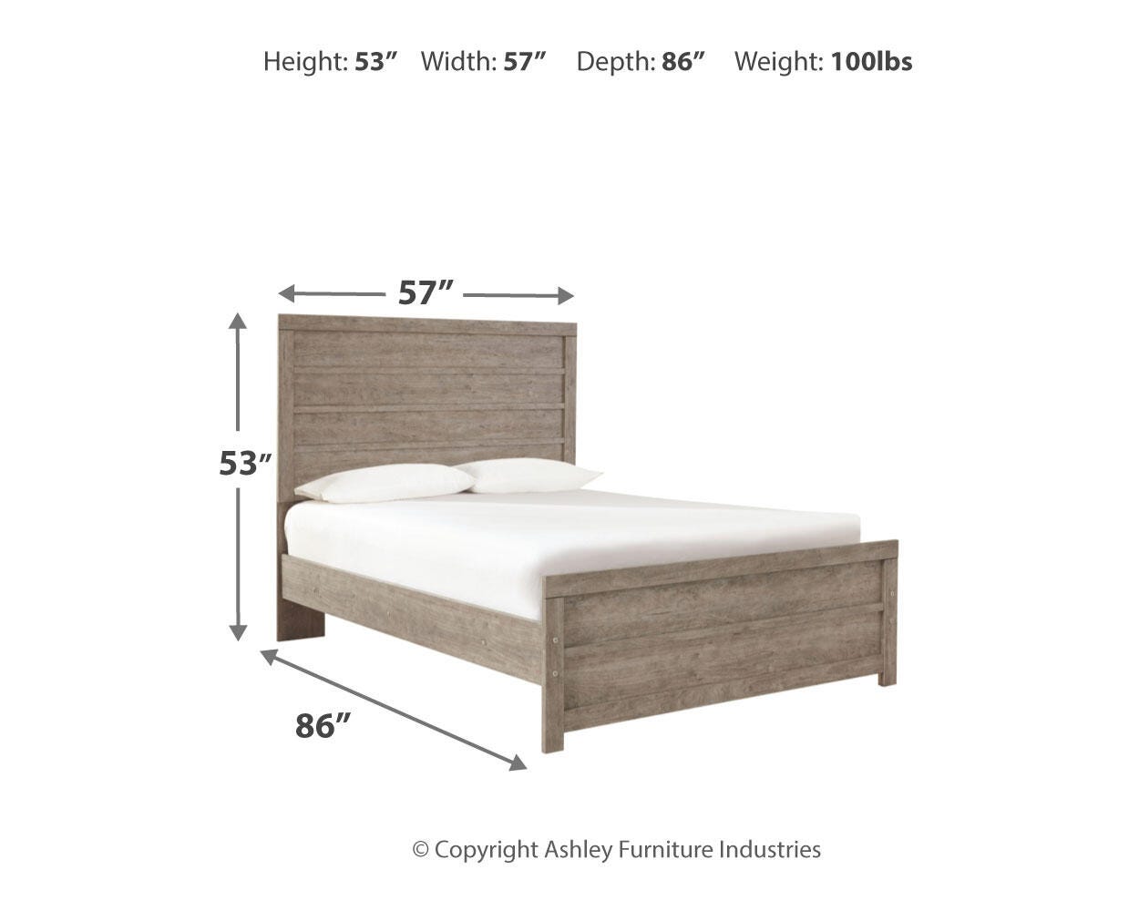 Culverbach Panel Bed with Nightstand