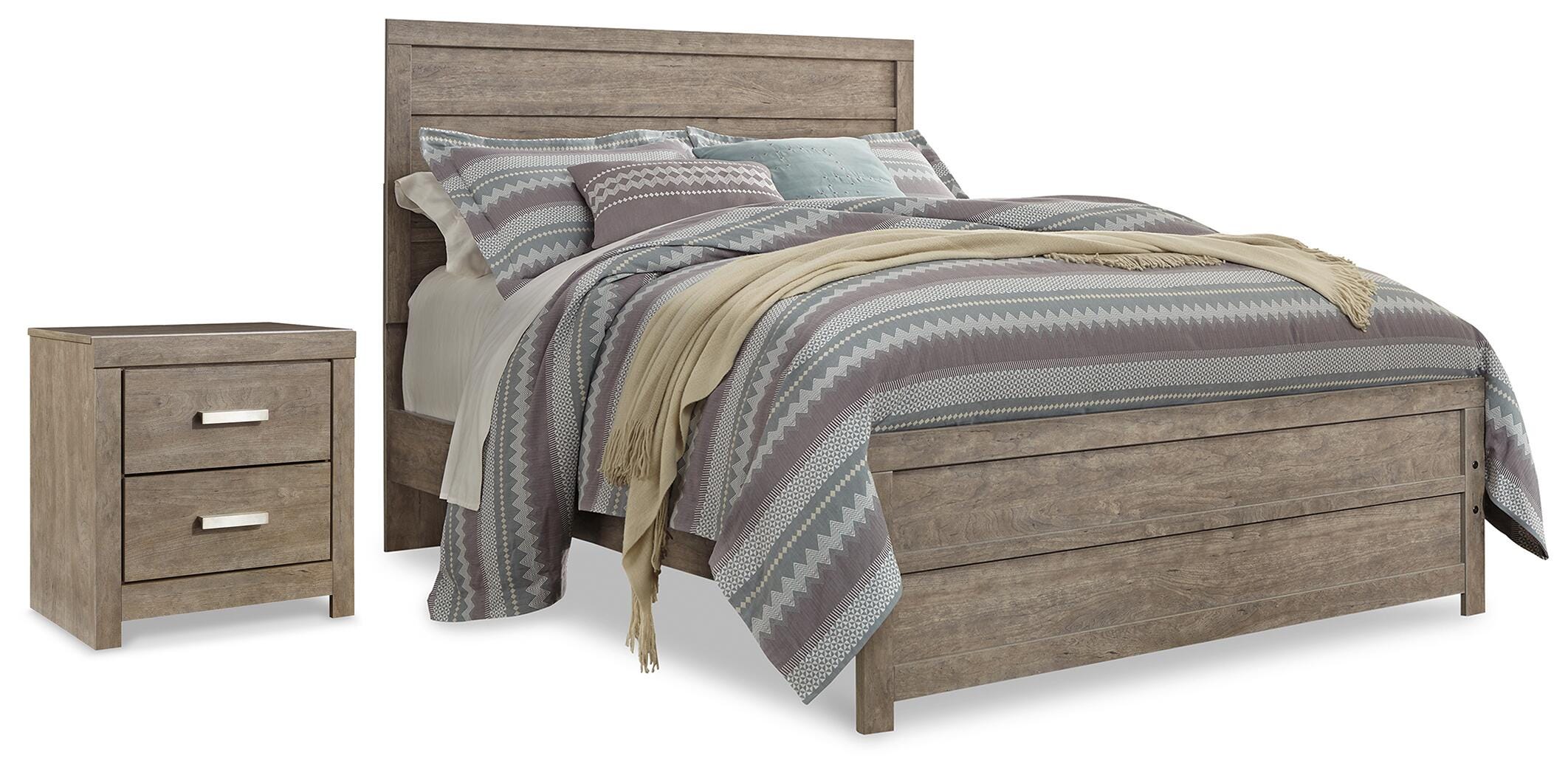 Culverbach Panel Bed with Nightstand