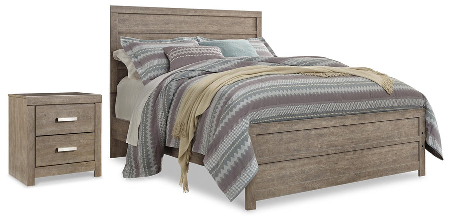 Culverbach Panel Bed and Nightstand