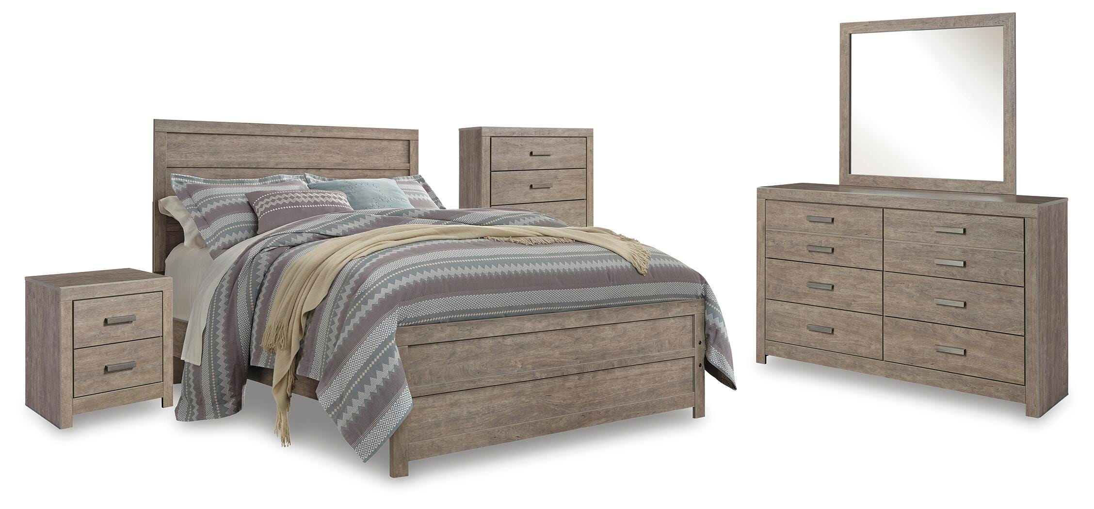 Culverbach Panel Bed, Dresser, Mirror, Chest and Nightstand