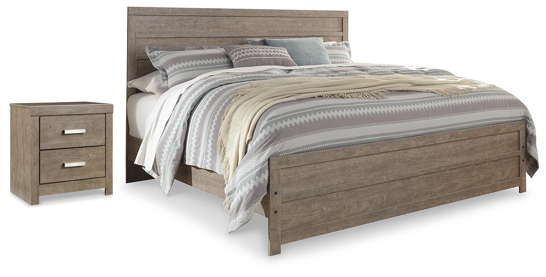 Culverbach Panel Bed with Nightstand
