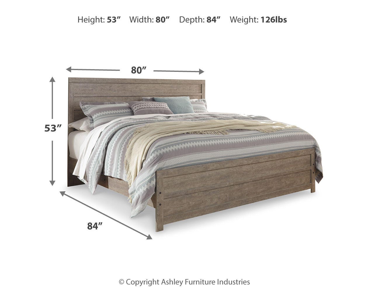 Culverbach Panel Bed with Nightstand