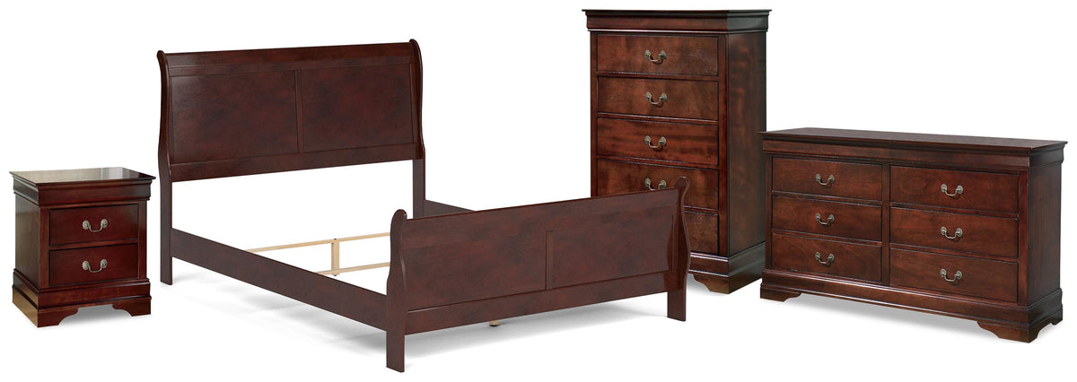 Alisdair Sleigh Bed, Dresser, Mirror, 2 Chests and 2 Nightstands