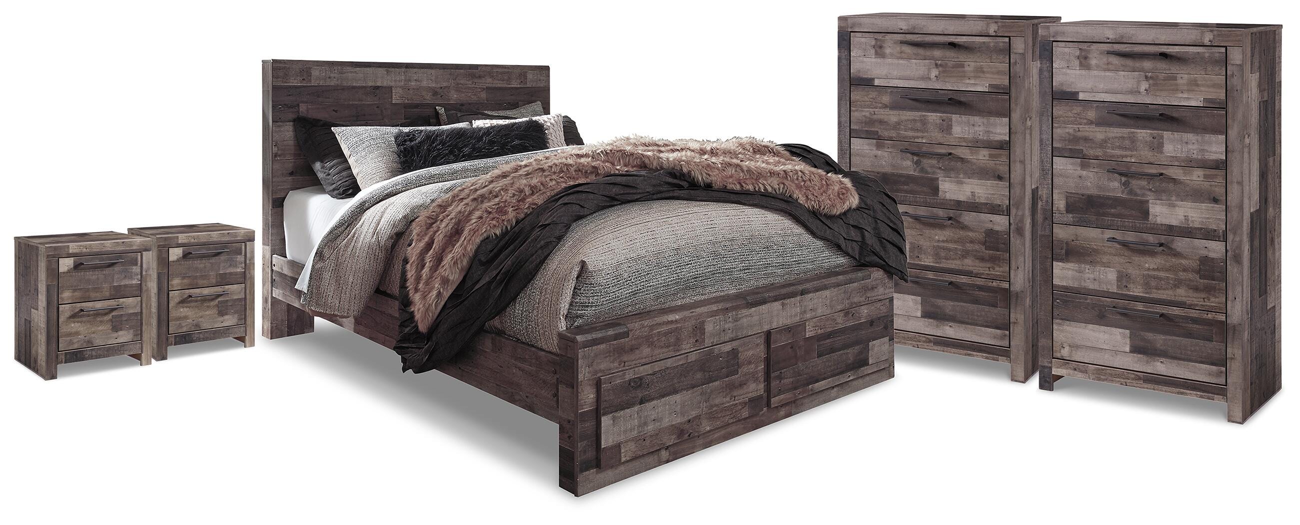 Derekson Storage Bed, 2 Chests and 2 Nightstands