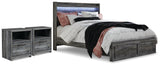 Baystorm Panel Storage Bed and 2 Nightstands
