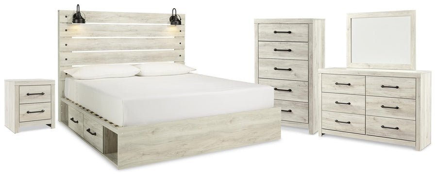 Cambeck Panel Storage Bed, Dresser, Mirror, Chest and Nightstand