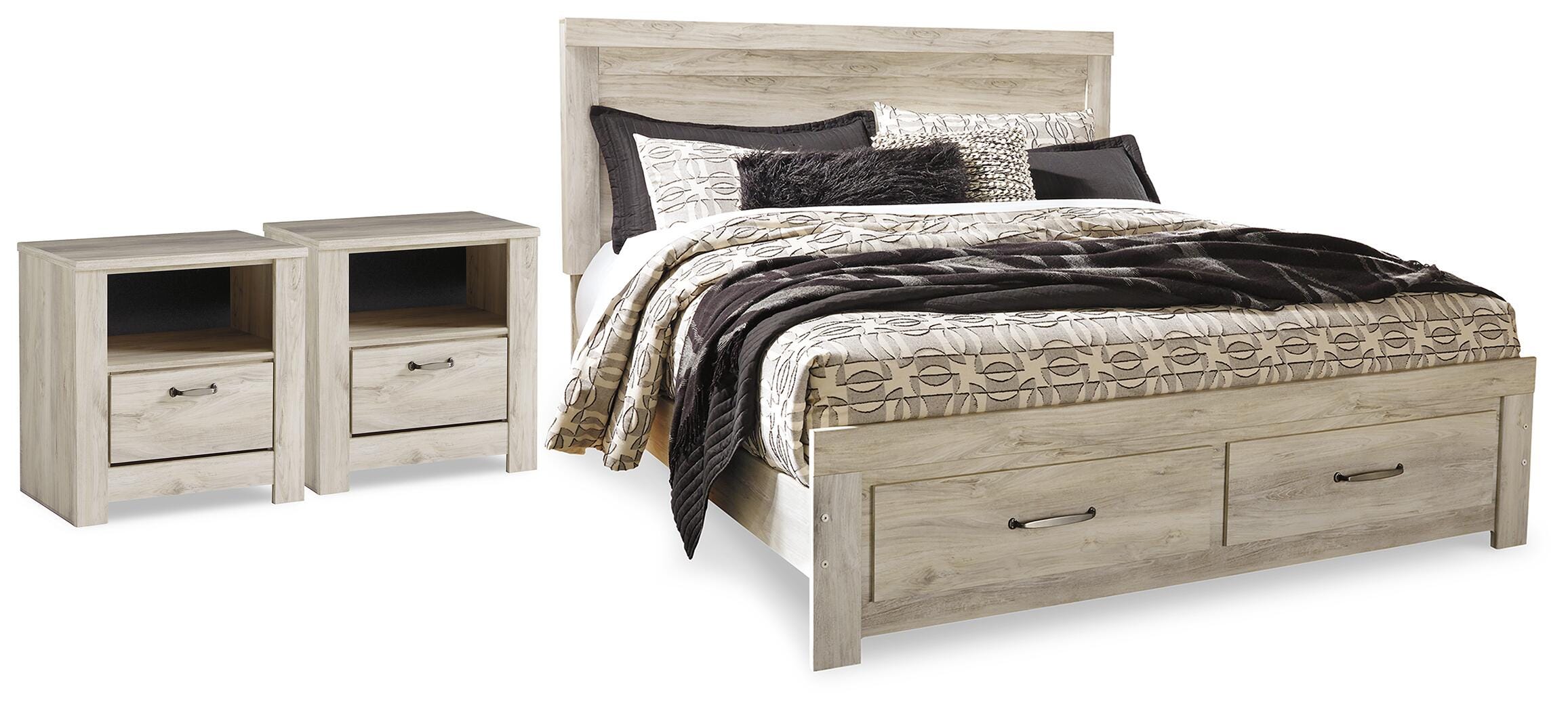 Bellaby Storage Bed and 2 Nightstands